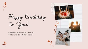 Free  Template: Birthday Scrapbook Presentation Template