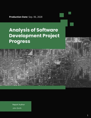 business  Template: Black Green Production Report Template