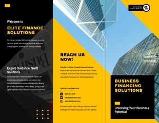 Free interactive Template: Business Financing Solutions Brochure Template