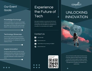 business  Template: Technology Conference Event Trifold Brochure Template