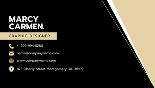 Black And Light Yellow Modern Professional Luxury Business Card - Page 2