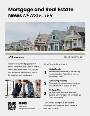 business  Template: Mortgage Real Estate News Newsletter Template