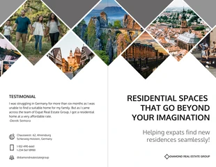 premium  Template: Diamond Real Estate Bi Fold Brochure Template