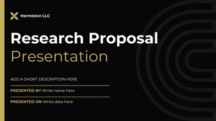 Free  Template: Simple Clean Proposal Research Presentation Template