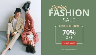 Free  Template: Vintage Spring Sale Banner