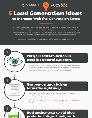 business  Template: HubSpot Lead Generation Infographic Template