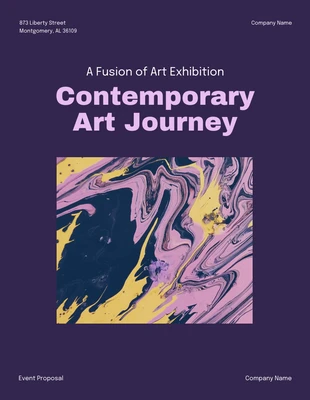 Free  Template: Modern Art Exhibition Event Proposal Template