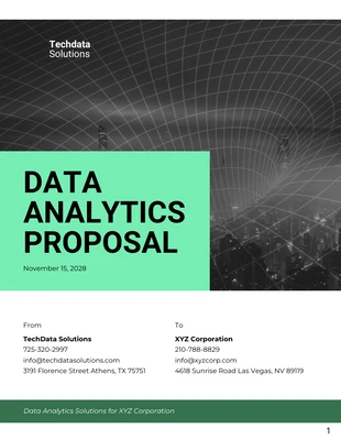 business  Template: Data Analytics Proposal Template