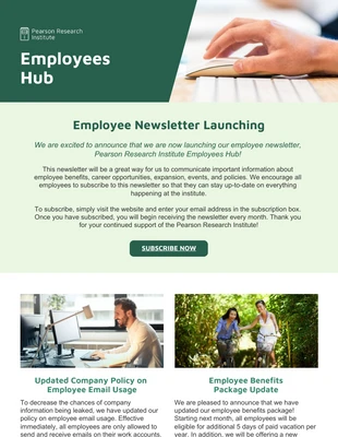 Free accessible Template: Employee Newsletter Template