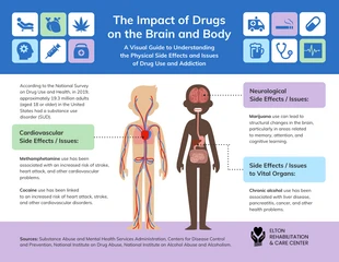 premium  Template: Impact Of Drugs On The Brain And Body Infographic Template