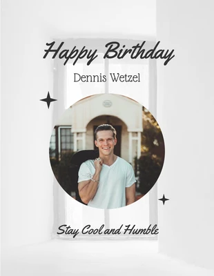 Free  Template: Light Grey Birthday Flyer Template