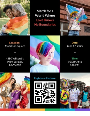 premium accessible Template: Pride March Gay Rights Poster