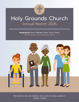 premium  Template: Church Annual Report Template