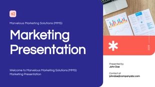 Free  Template: Blue Marketing Presentation Template