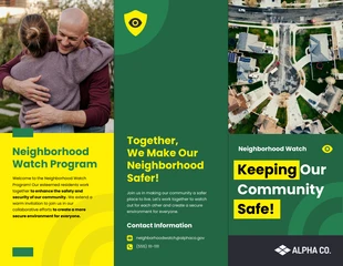 premium  Template: Neighborhood Watch Information Brochure Template