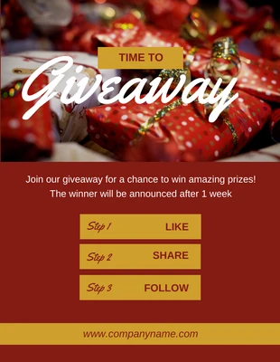 Free  Template: Time To Giveaway Flyer Template