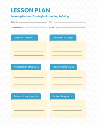 Free  Template: Lesson Plan Template