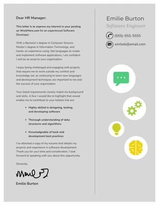 Character Cover Letter Example Template