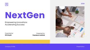 Free  Template: Purple NextGen Modern Presentation Template