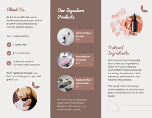 Brown Beauty Product Tri-fold Brochure - Page 2