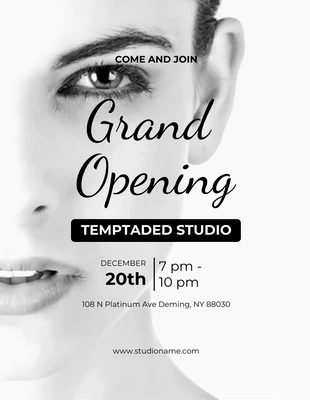 Free  Template: Hair Salon Grand Opening Flyer Template