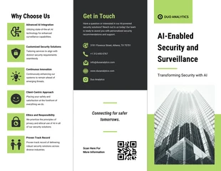 Free  Template: AI-Enabled Security C Fold Brochure Template