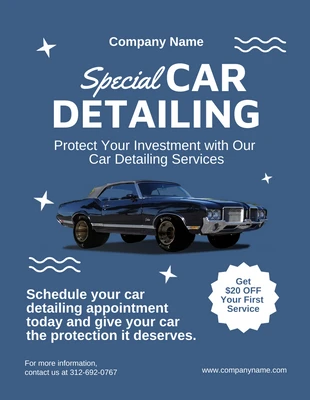 Free  Template: Special Car Detailing Services Flyer Template