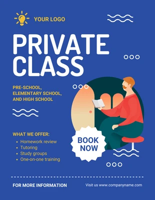 Free  Template: School Private Class Flyer Template