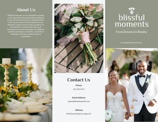 Free  Template: Wedding Venue Tri Fold Brochure Template