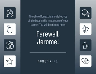 business  Template: Farewell Card for Coworker