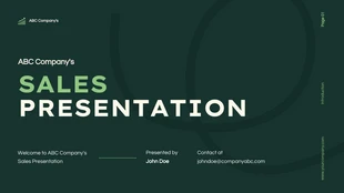 Free  Template: Minimalist Sales Presentation Template