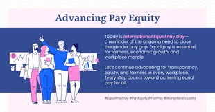 Free  Template: International Equal Pay Day Awareness LinkedIn Post