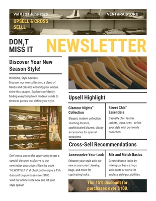 Free  Template: Upsell Cross-Sell Newsletter Template