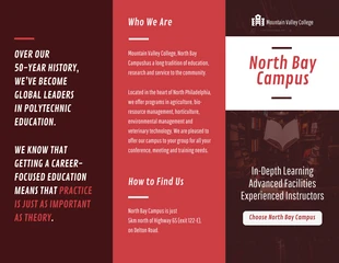 Free  Template: College Campus Tri Fold Brochure Template