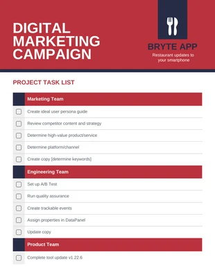 premium  Template: Digital Marketing Campaign Checklist Template