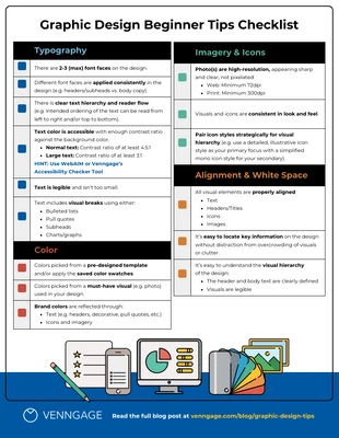 premium interactive Template: Graphic Design Project Tips Checklist Template