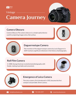 Free  Template: Camera Journey Infographic Template