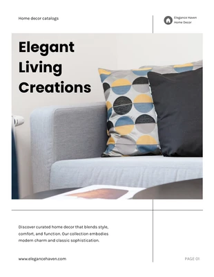 business  Template: Clean Home Decor Catalog Template