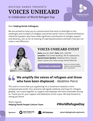 premium  Template: World Refugee Day Stories Email Newsletter Template