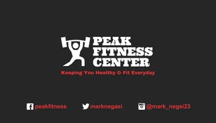 Dark Fitness Trainer Business Card - Page 2