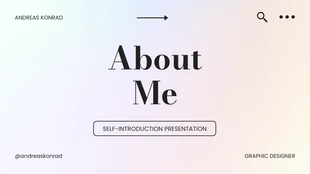 Free  Template: Graphic Designer About Me Presentation Template