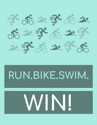 Free  Template: Pattern Triathlon Trainer Business Card