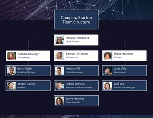 business  Template: Team Stucture Mind Map Template