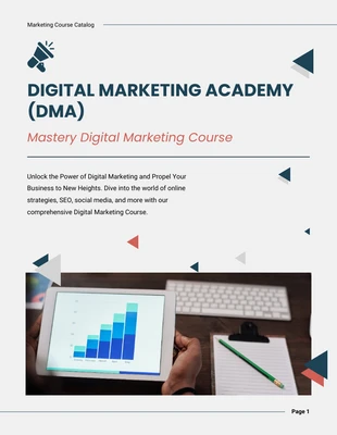 premium  Template: Digital Marketing Academy Catalog Template