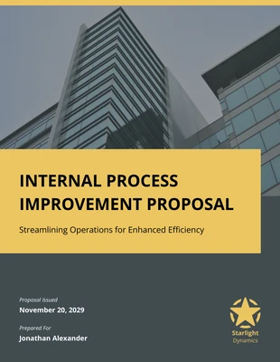 premium  Template: Internal Process Improvement Proposal Template