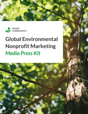 business  Template: Nonprofit Environmental Media Press Kit Template