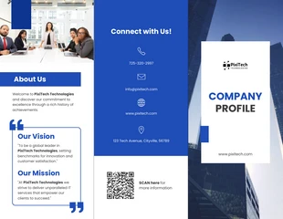 Free interactive Template: Company Profile Tri-fold Brochure Template