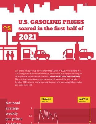 premium  Template: USA Gasoline Prices Infographic Template