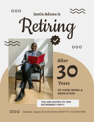 Free  Template: Gallery Sorrell Brown Retirement Flyer Template