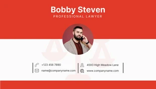 White And Red Simple Lawyer Business Card - Page 2